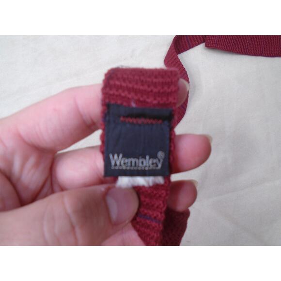 VTG Lot of 5 Wool & Cotton Sock Knitted Ties Preppy Square End Trunk Neck Tie - Picture 12 of 12